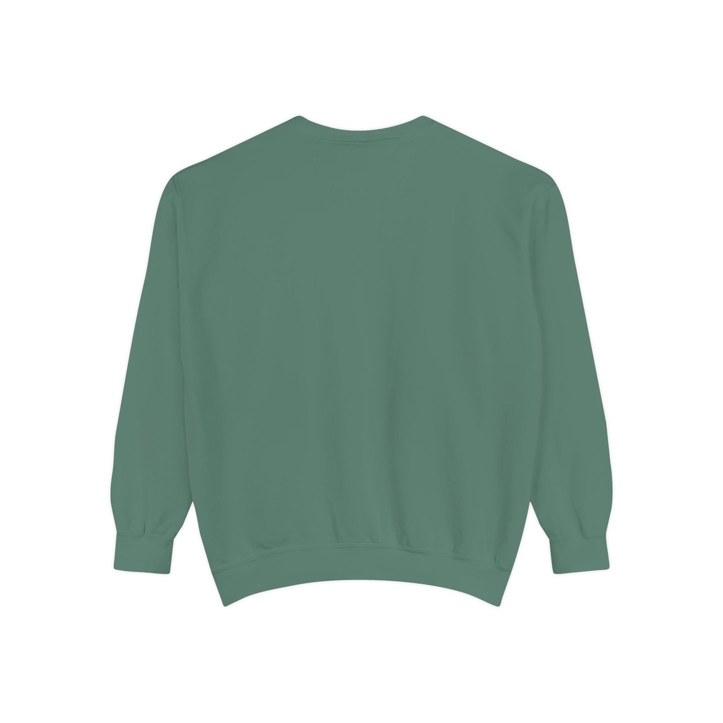 Green sweatshirt on a white background