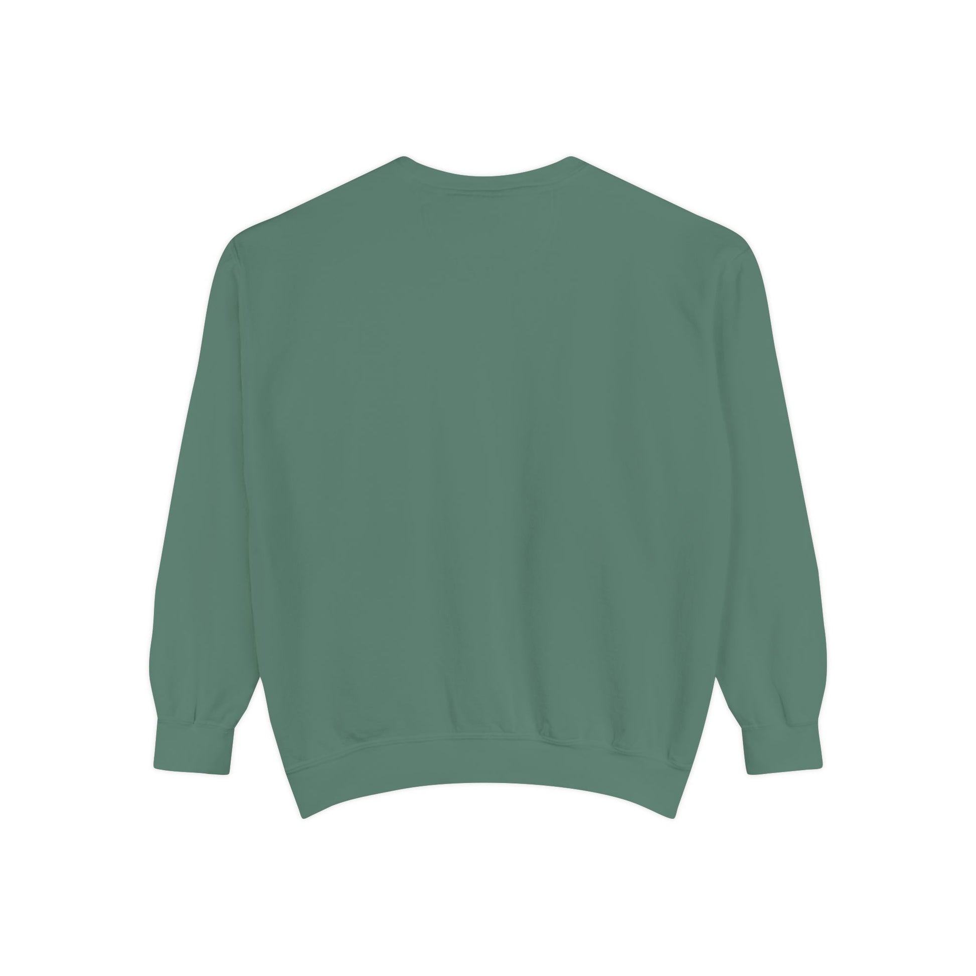 Green sweatshirt on a white background