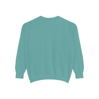Teal sweatshirt on a white background